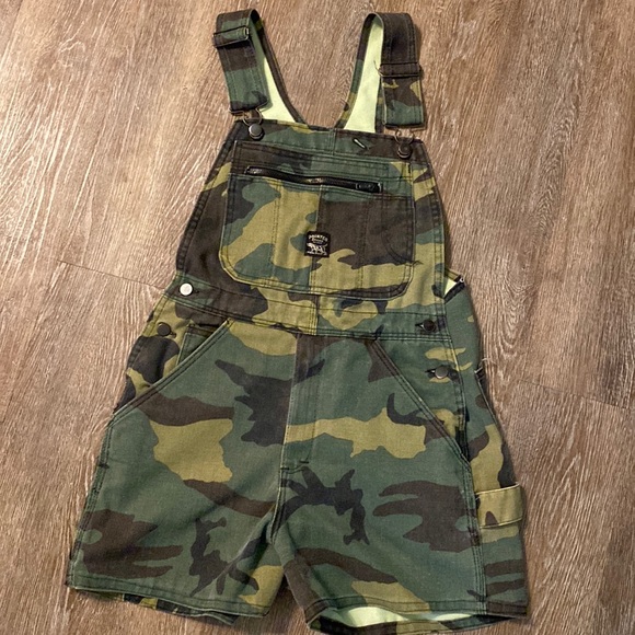 Pointer Brand Pants - Pointer Brand Shortalls Camouflage Denim Bib Overalls USA Made